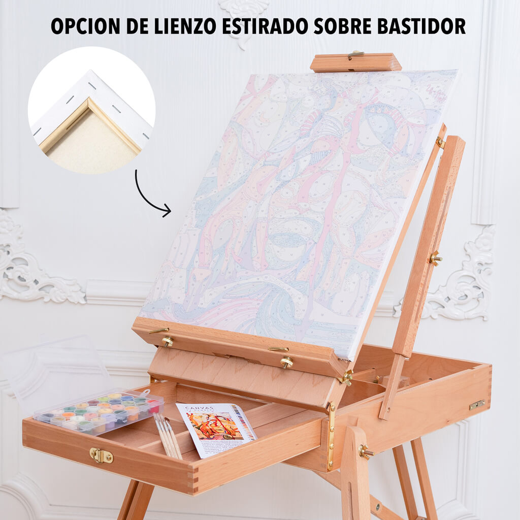 Pájaros y Frutos Rojos- Pintar por Números- Canvas by Numbers