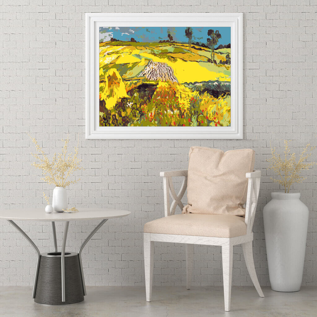 Campos de Trigo cerca de Auvers- Pintar por Números- Canvas by Numbers