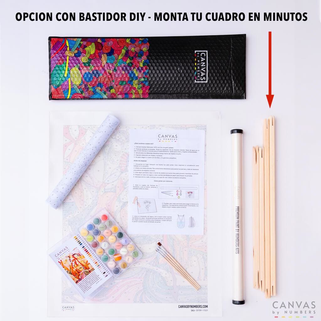 Campos de Trigo cerca de Auvers- Pintar por Números- Canvas by Numbers