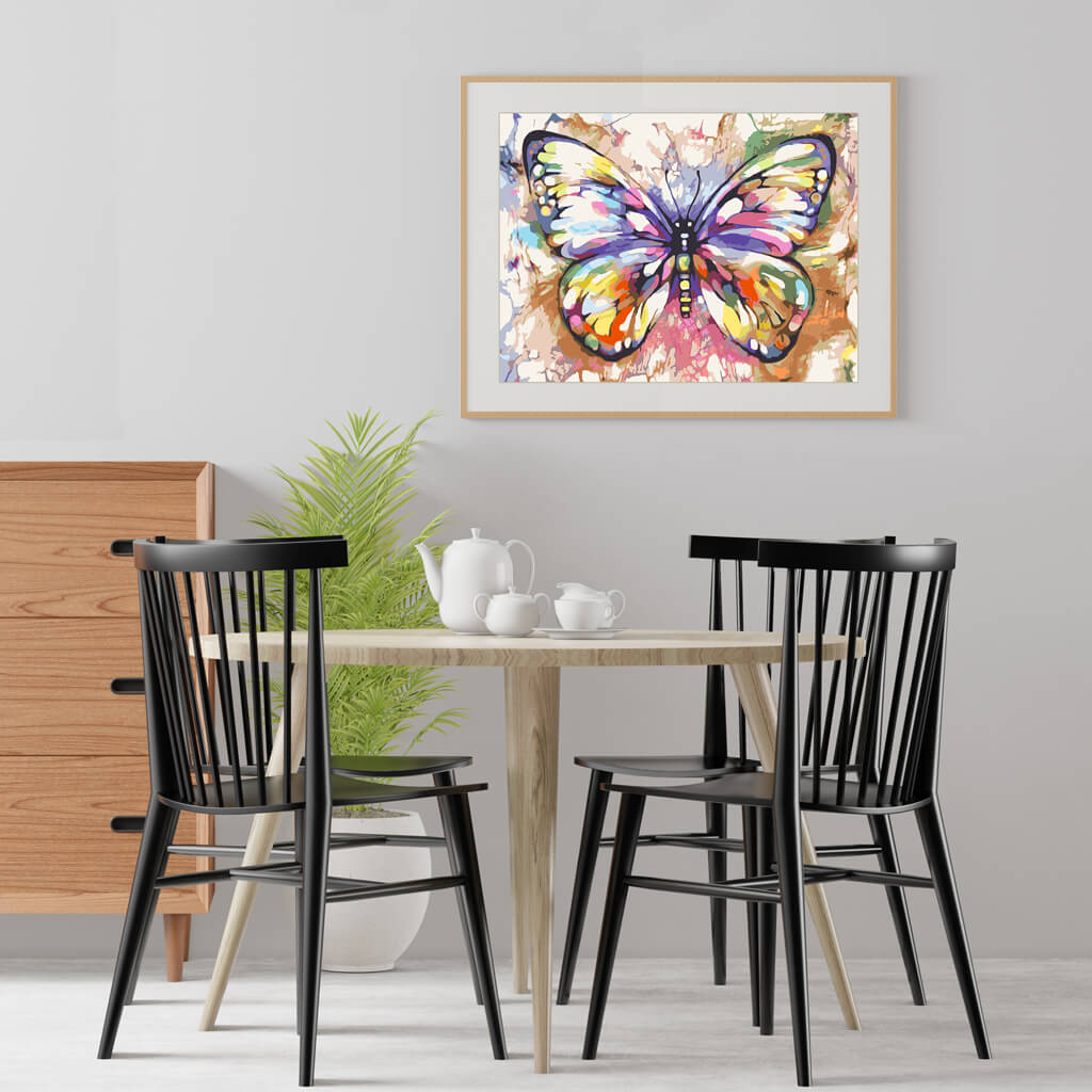 Mariposa de Colores- Pintar por Números- Canvas by Numbers