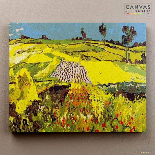 Campos de Trigo cerca de Auvers- Pintar por Números- Canvas by Numbers